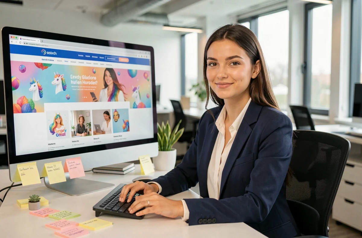 Développeuse web de Digital Unicorn travaillant sur un projet de site internet à Cergy-Pontoise