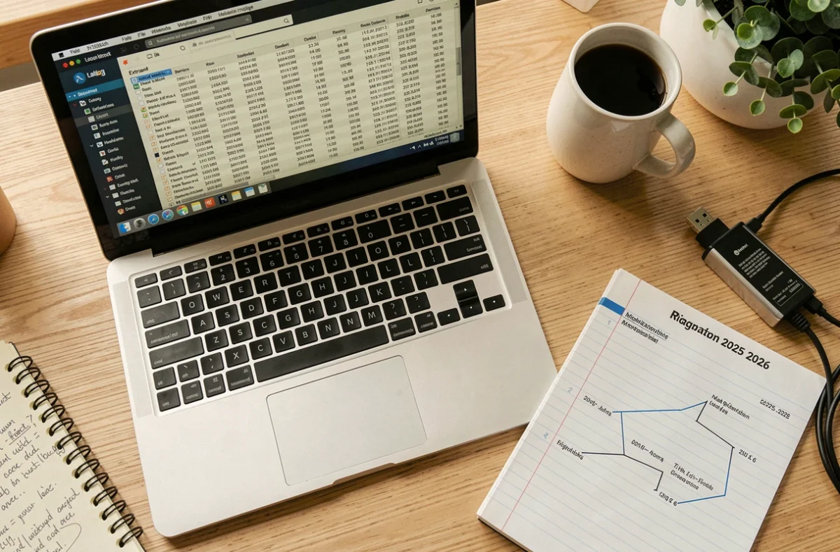 Bureau de travail avec plan de migration d'un extranet invendus vers une architecture modernisée d'ici 2026