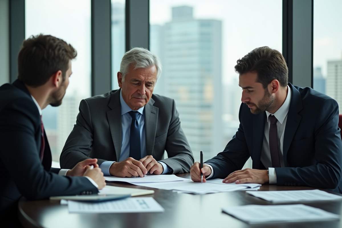 Groupe de professionnels lors d